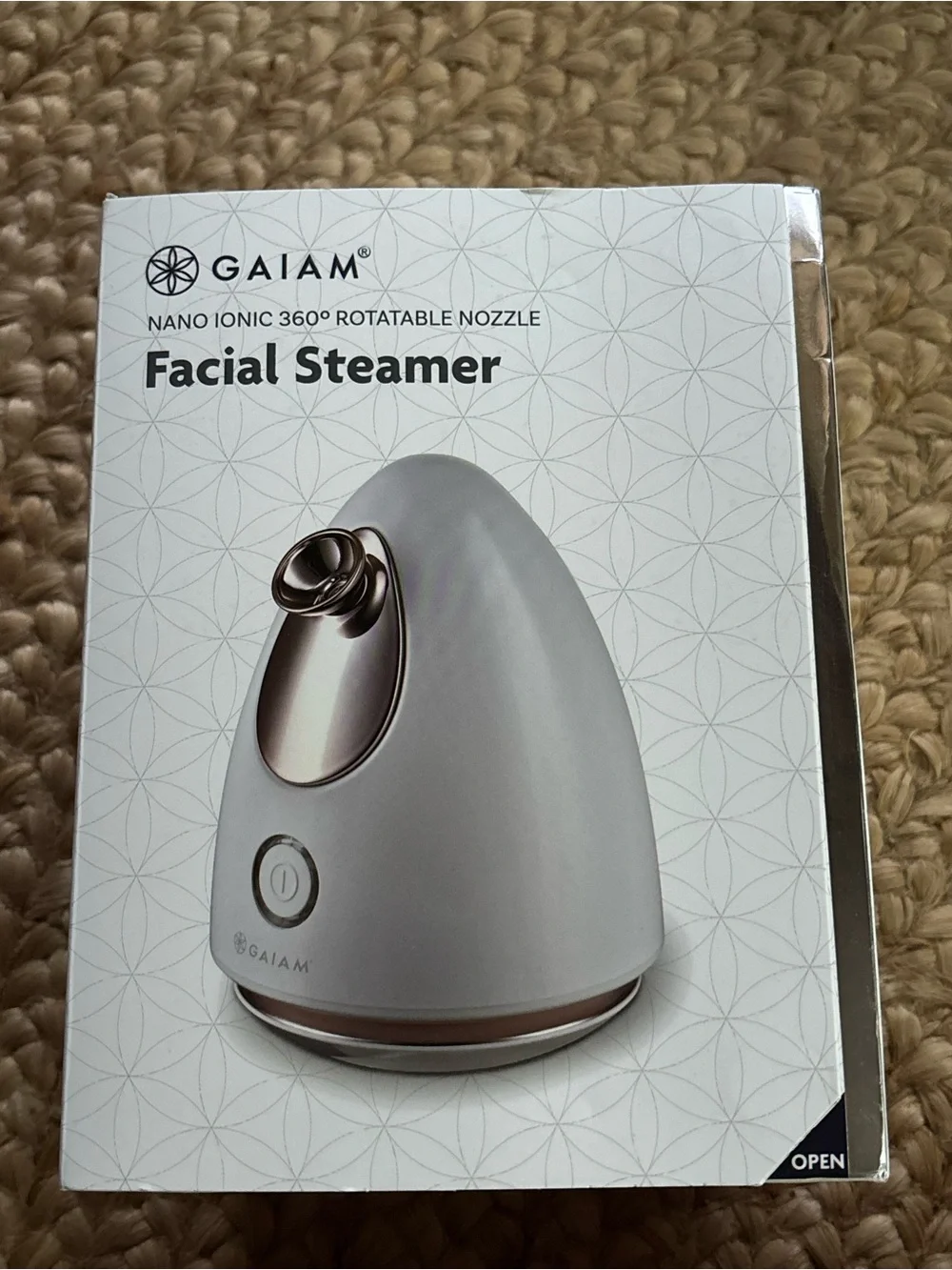 Gaiam White Facial Steamer with Nano Ionic 360 Rotatable Nozzle